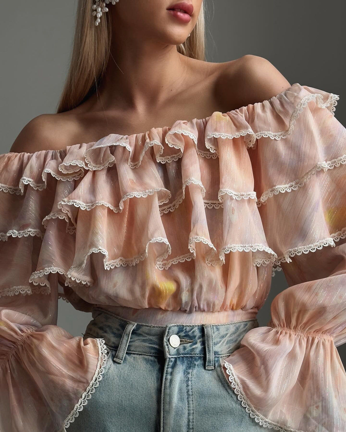 Romantic Ruffled Blouse - Maelle Paris