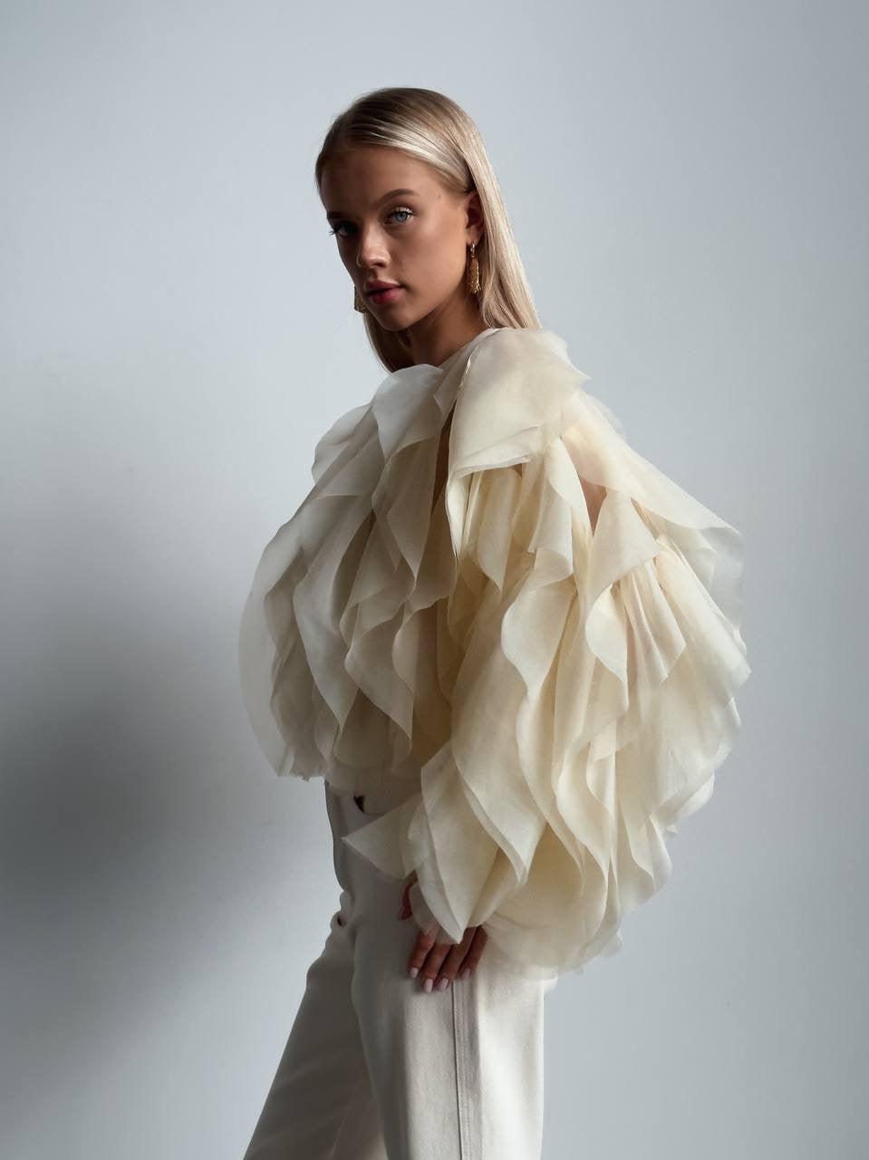 Elegant Ruffled Blouse - Maelle Paris