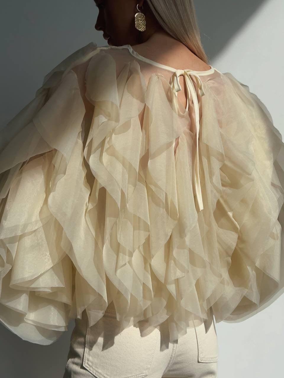 Elegant Ruffled Blouse - Maelle Paris