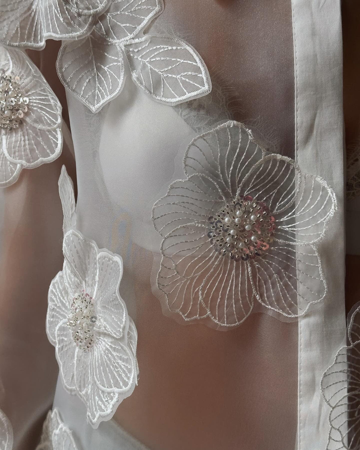 Floral Embroidered Sheer Blouse - Maelle Paris