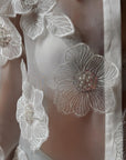 Floral Embroidered Sheer Blouse - Maelle Paris