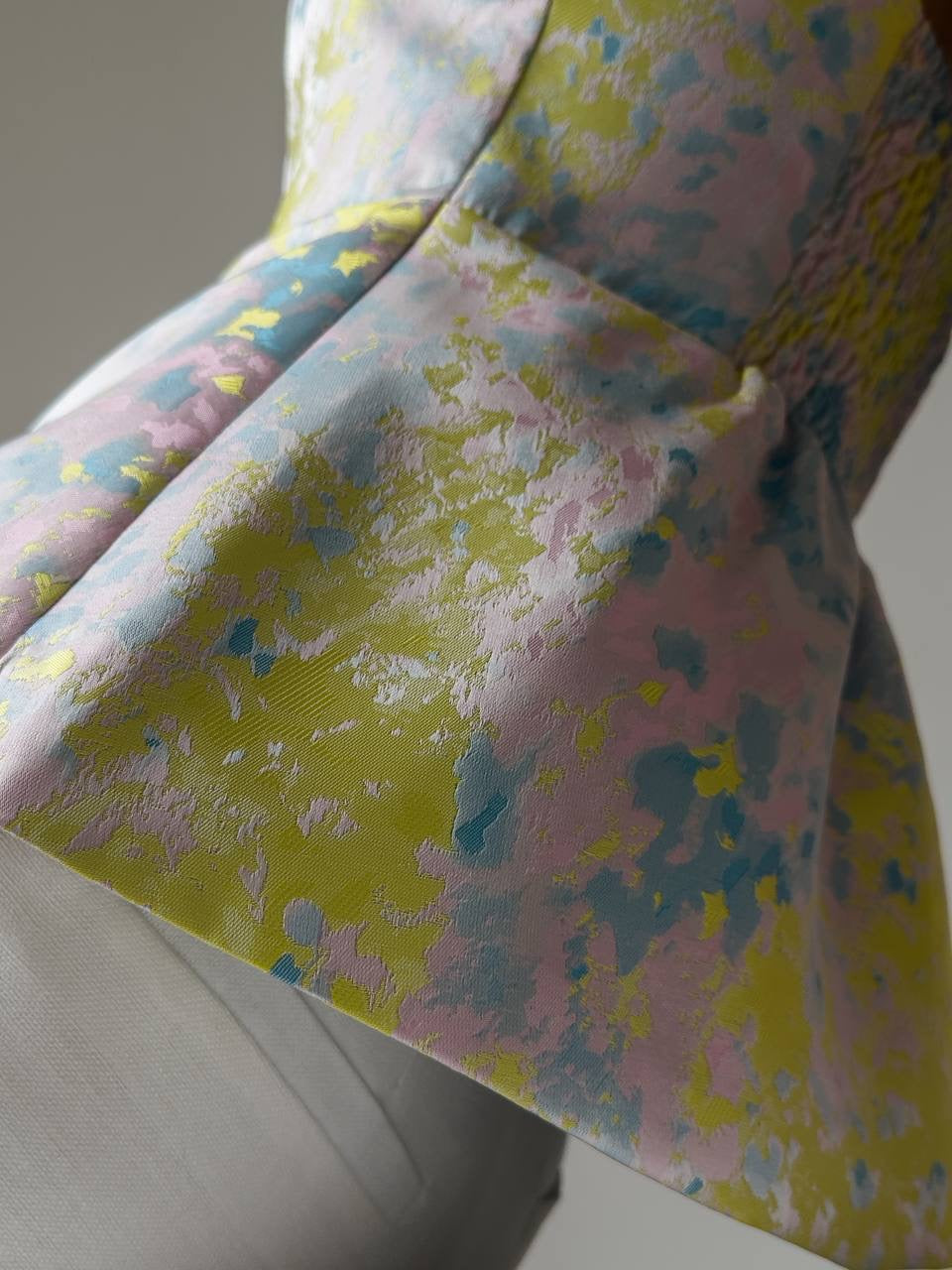 Multicolor Strapless Top