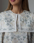 Baumwollbluse mit Blumenmuster
