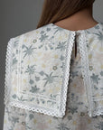 Baumwollbluse mit Blumenmuster