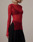 Spitzentop Scarlet Veil