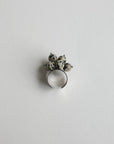 Bague grappe en jaspe dalmatien