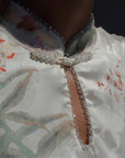 Elegant White Floral Print Dress - Maelle Paris