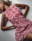 Floral Mini Dress - Pink Rose - Maelle Paris