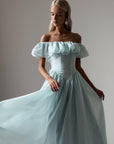 Ethereal Off-Shoulder Maxi Dress - Maelle Paris