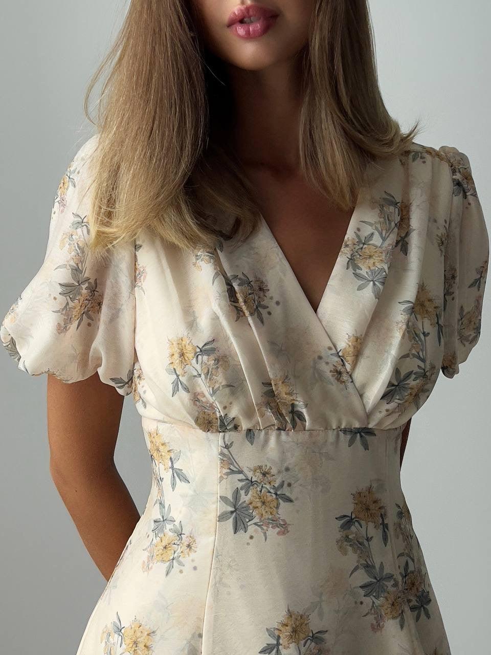 Floral Midi Dress - Maelle Paris