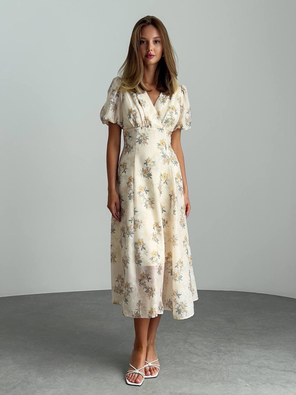 Floral Midi Dress - Maelle Paris