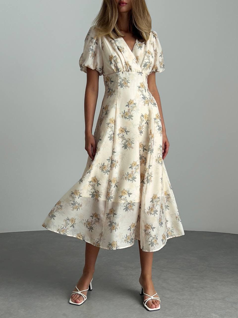 Floral Midi Dress - Maelle Paris