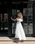 Elegant Off-Shoulder White Dress - Maelle Paris