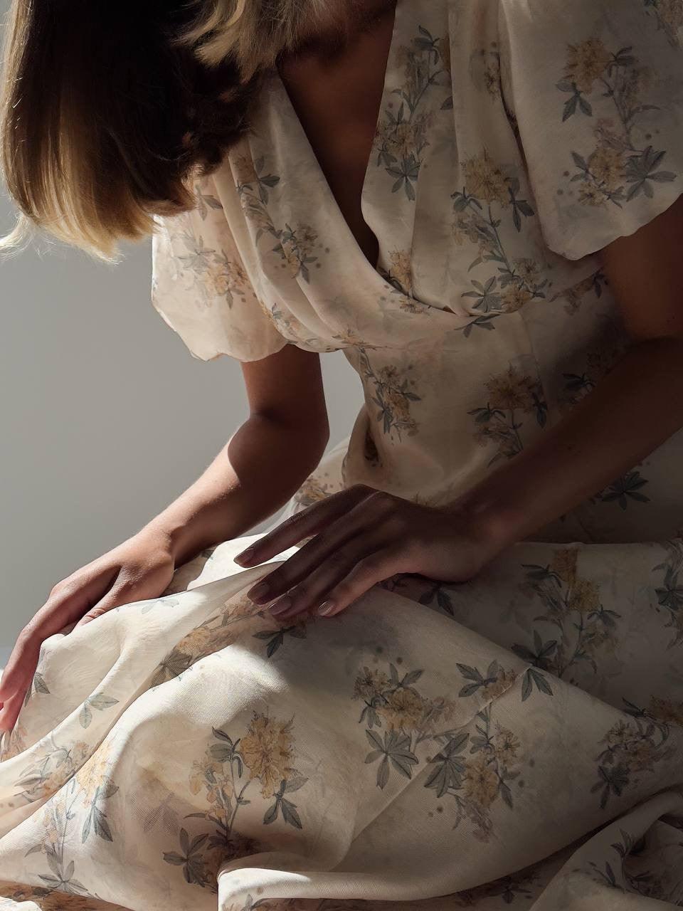 Floral Midi Dress - Maelle Paris