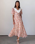 Vintage Floral Print Dress - Maelle Paris