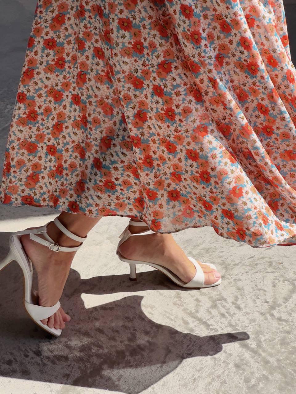 Vintage Floral Print Dress - Maelle Paris