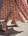 Vintage Floral Print Dress - Maelle Paris