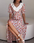 Vintage Floral Print Dress - Maelle Paris