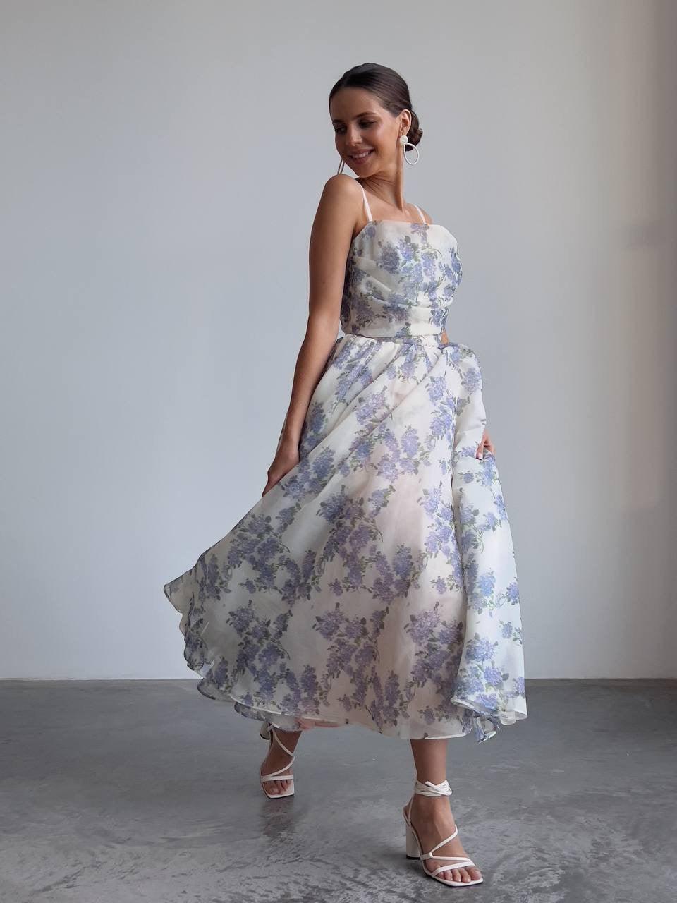Elegant Floral Print Dress - Maelle Paris