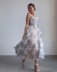 Elegant Floral Print Dress - Maelle Paris
