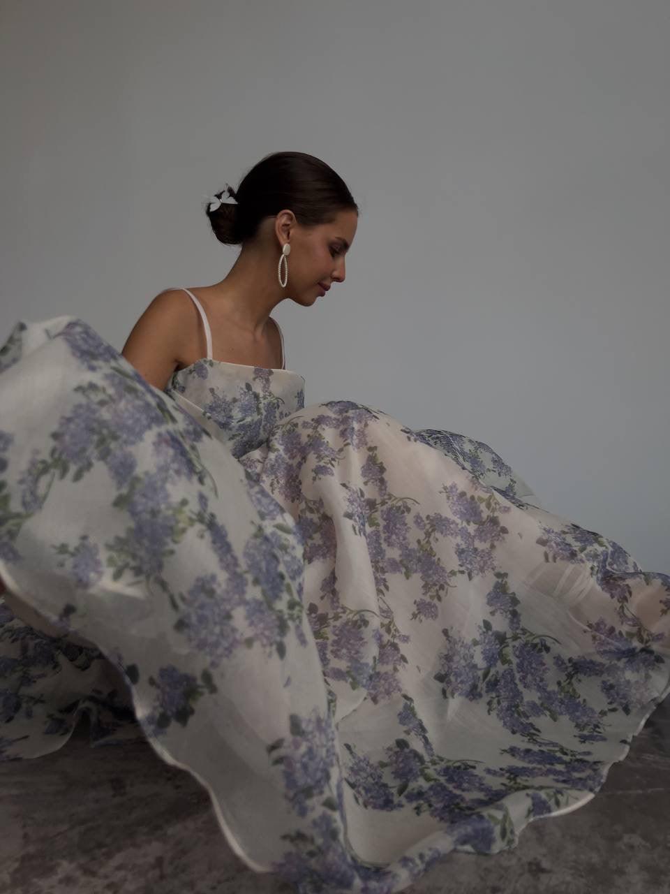 Elegant Floral Print Dress - Maelle Paris