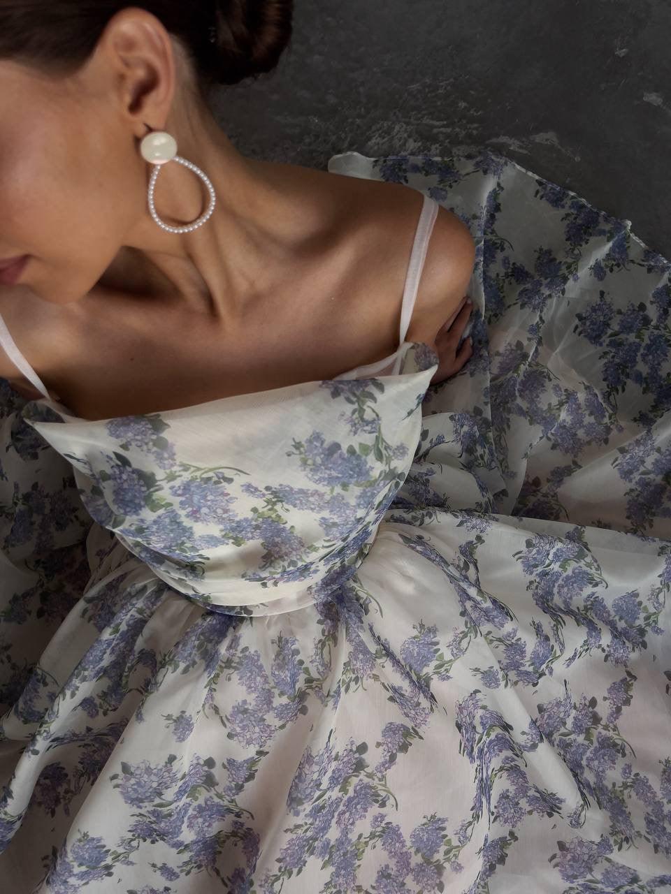 Elegant Floral Print Dress - Maelle Paris
