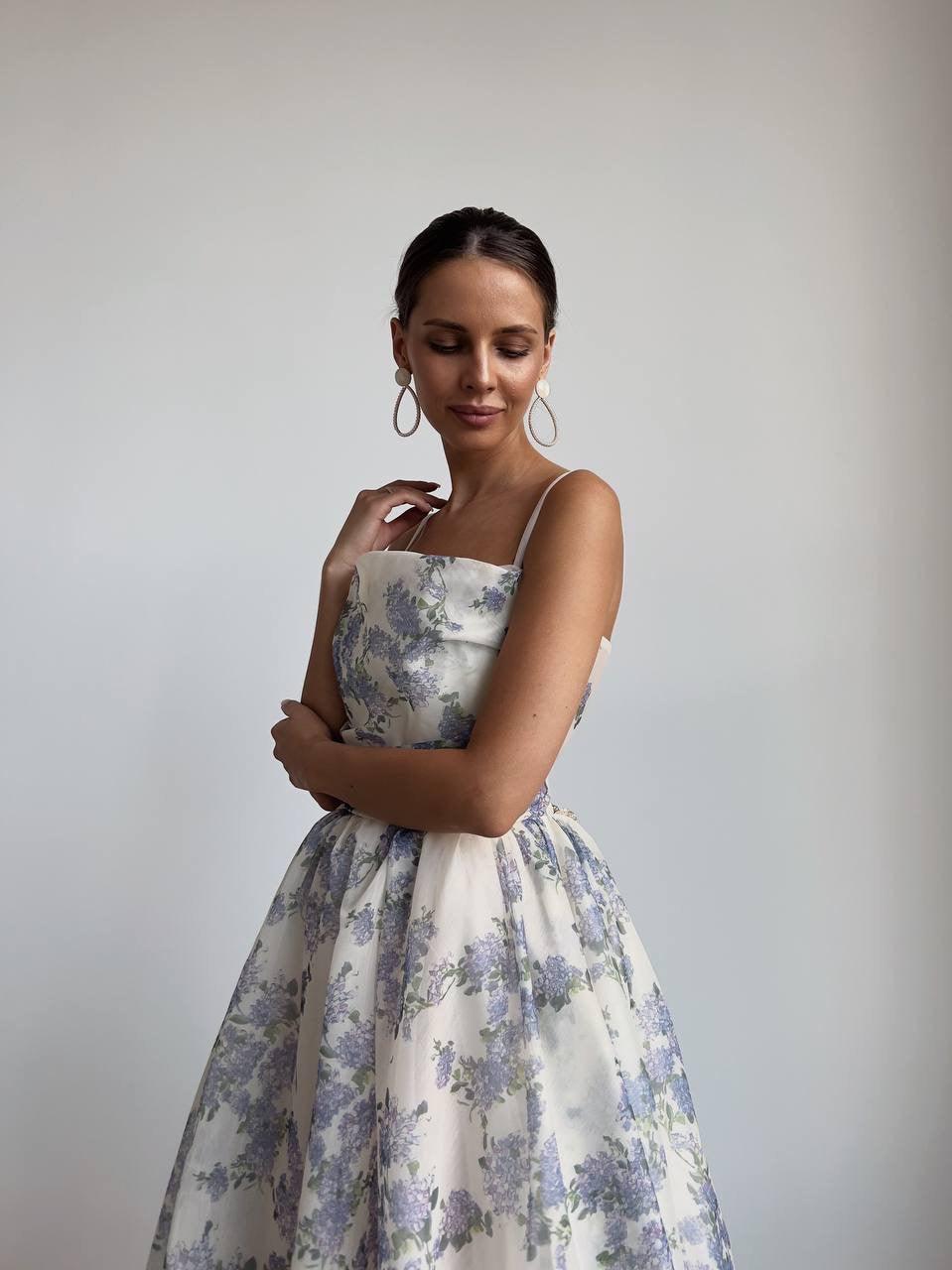 Elegant Floral Print Dress - Maelle Paris