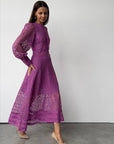 Stunning Purple Lace Dress - Maelle Paris