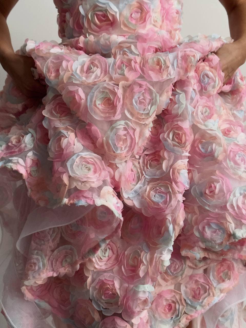 Elegant Floral Midi Pink Dress - Maelle Paris