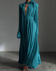 Elegant Turquoise Maxi Dress - Maelle Paris