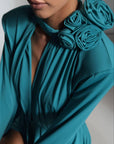 Elegant Turquoise Maxi Dress - Maelle Paris