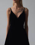 Elegant Black Evening Gown - Maelle Paris