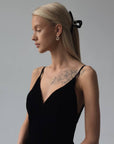 Elegant Black Evening Gown - Maelle Paris