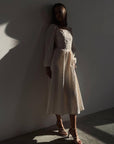 Elegant Square Neck Midi Dress - Maelle Paris