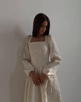 Elegant Square Neck Midi Dress - Maelle Paris
