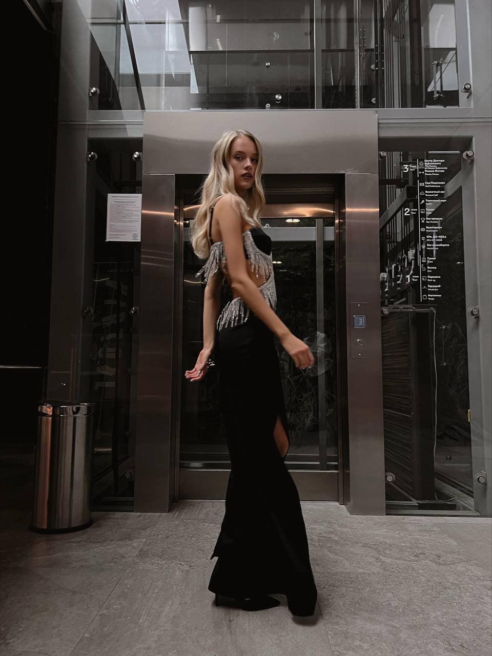 Stunning Black Evening Dress - Maelle Paris
