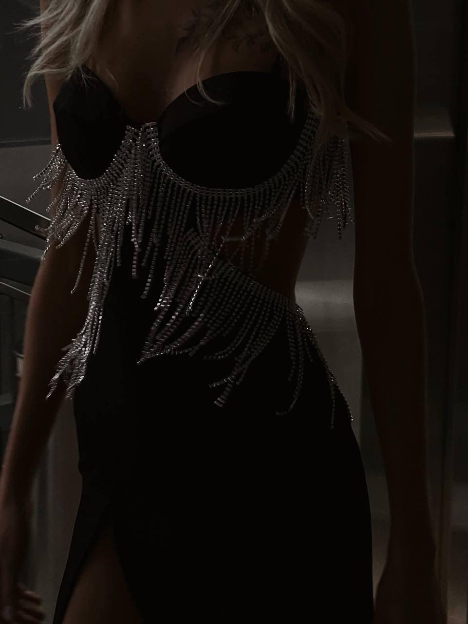 Stunning Black Evening Dress - Maelle Paris