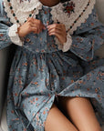 Vintage-Style Floral Dress - Maelle Paris