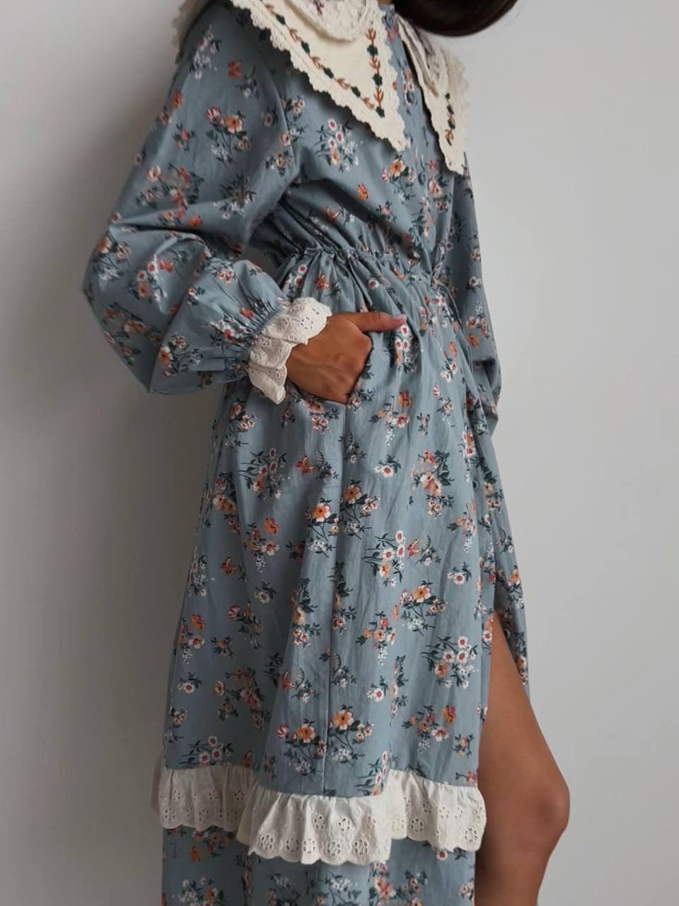 Vintage-Style Floral Dress - Maelle Paris
