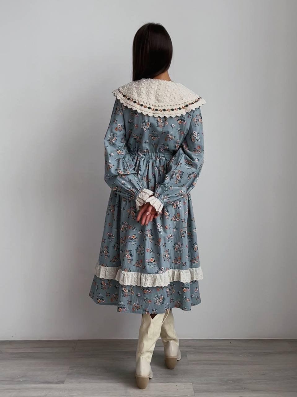 Vintage-Style Floral Dress - Maelle Paris