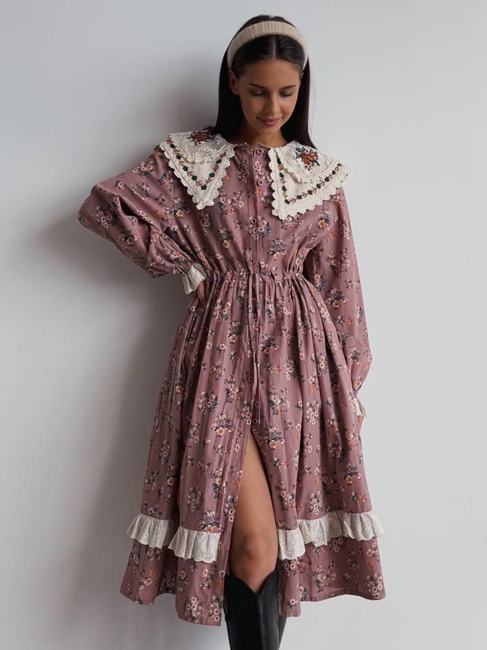 Vintage-Inspired Floral Dress - Maelle Paris
