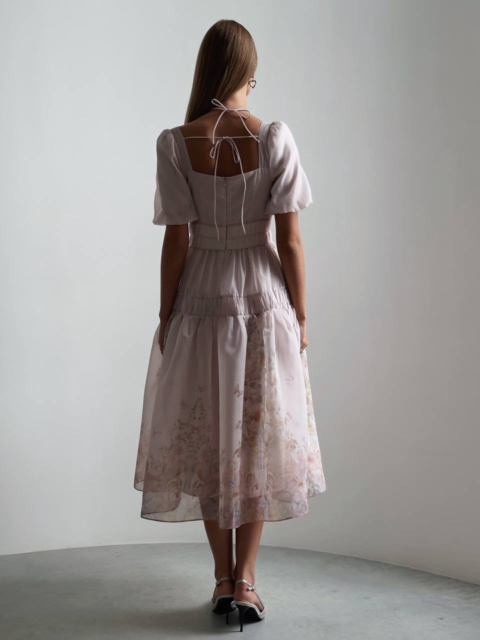 Elegantes Midikleid mit Blumendruck