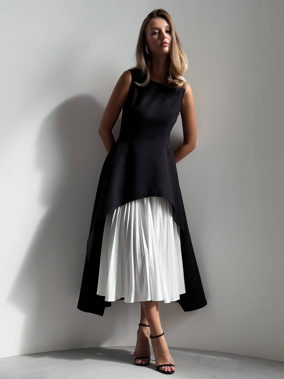 Vestido asimétrico negro