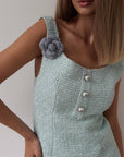 Mini abito elegante verde menta