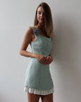 Mini abito elegante verde menta