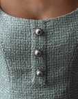 Mini abito elegante verde menta