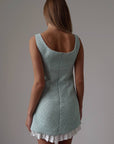 Mini abito elegante verde menta