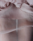 Mini-robe fluide sans manches à volants