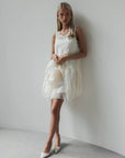 Vestido corto transparente en capas