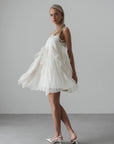 Vestido corto transparente en capas